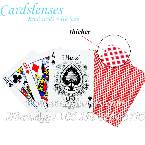bee marked poker cards with visible cards marking