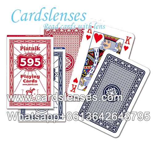Marcas invisibles en Piatnik 595 tarjetas azules