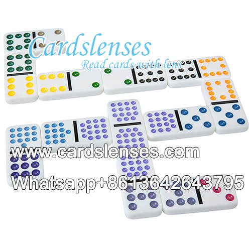 back marked double twelve color dots dominoes