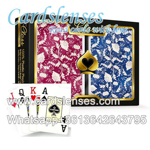 class natural invisible copag cards deck