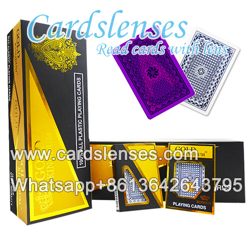 korea gold plastic marked deck juice cards