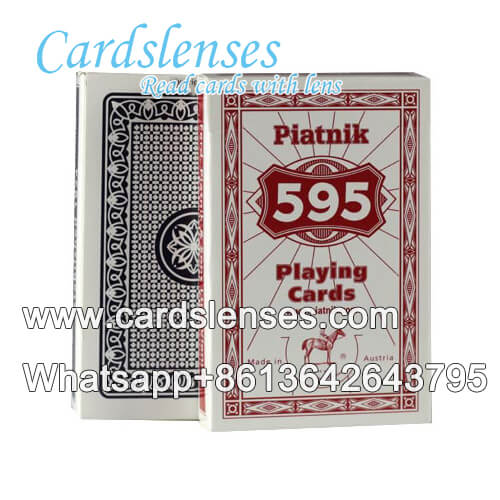 Marcas de tinta invisibles en Piatnik 595 rojo tarjetas de poker